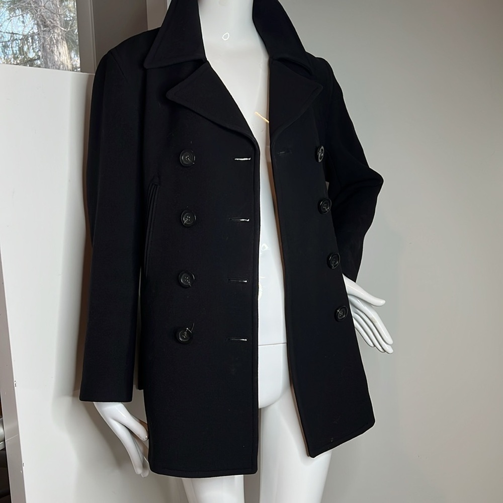 J. Crew Sz M Women’s Wool Structured Pea Jacket Coat - Picture 8 of 10